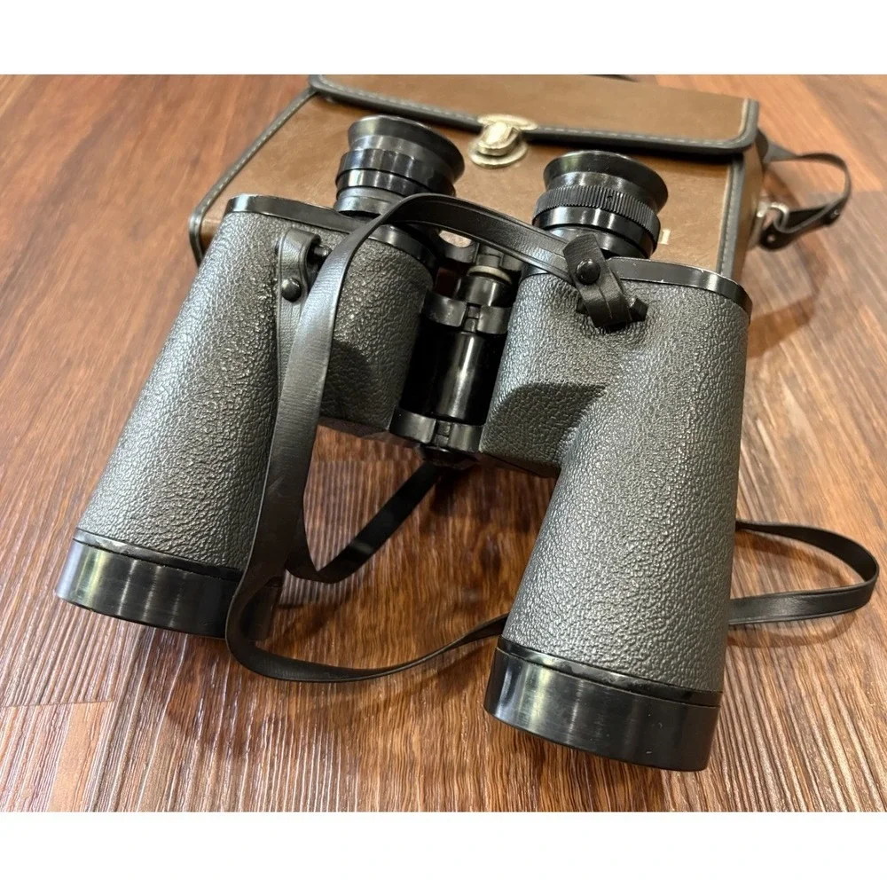 Vintage‎ Bushnell Insta-Focus 10x50 Binoculars 367 ft at 1000 yds Case & Strap